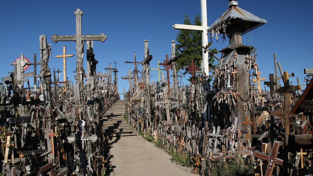 Visiting the incredible Hill of Crosses near Šiauliai in Lithuania